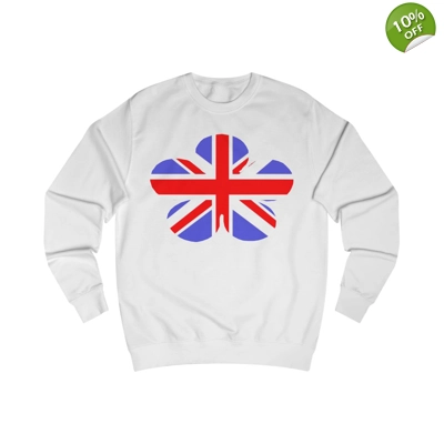 Union Jack Flag Flower Sweatshirt