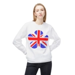 Union Jack Flag Flower Sweatshirt