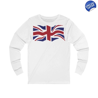 Union Jack Flag Grunge Long Sleeve T-Shirt Union Jack Flag Grunge Long Sleeve T-Shirt