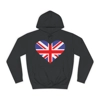 Union Jack Flag Heart Hoodie