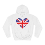 Union Jack Flag Heart Hoodie