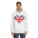 Union Jack Flag Heart Hoodie