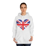 Union Jack Flag Heart Hoodie