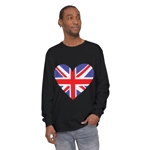 Union Jack Flag Heart Long Sleeve T-Shirt Union Jack Flag Heart Long Sleeve T-Shirt