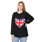 Union Jack Flag Heart Long Sleeve T-Shirt Union Jack Flag Heart Long Sleeve T-Shirt