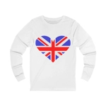 Union Jack Flag Heart Long Sleeve T-Shirt Union Jack Flag Heart Long Sleeve T-Shirt