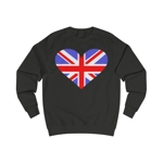 Union Jack Flag Heart Sweatshirt