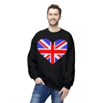 Union Jack Flag Heart Sweatshirt