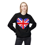Union Jack Flag Heart Sweatshirt