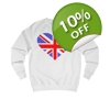 Union Jack Flag Heart Sweatshirt