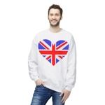 Union Jack Flag Heart Sweatshirt