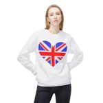 Union Jack Flag Heart Sweatshirt