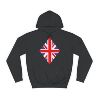 Union Jack Flag Large Diamond Hoodie