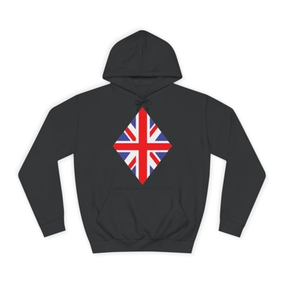 Union Jack Flag Large Diamond Hoodie