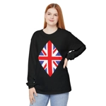 Union Jack Flag Large Diamond Long Sleeve T-Shirt Union Jack Flag Large Diamond Long Sleeve T-Shirt