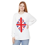 Union Jack Flag Large Diamond Long Sleeve T-Shirt Union Jack Flag Large Diamond Long Sleeve T-Shirt