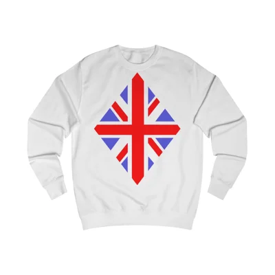 Union Jack Flag Large Diamond Sweatshirt