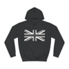 Union Jack Flag Negative Black And White Hoodie