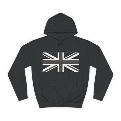 Union Jack Flag Negative Black And White Hoodie