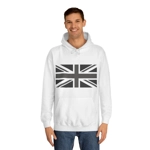 Union Jack Flag Negative Black And White Hoodie