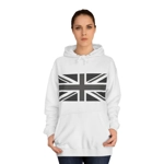 Union Jack Flag Negative Black And White Hoodie