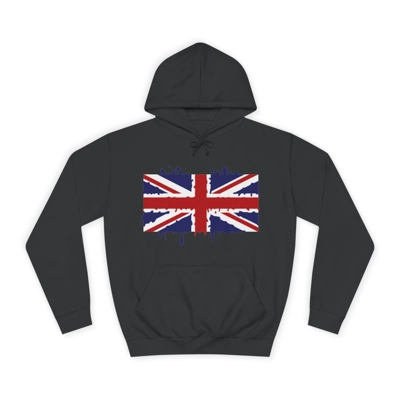 Union Jack Flag Paint Splat Hoodie