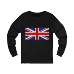 Union Jack Flag Paint Splat Long Sleeve T-Shirt