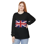 Union Jack Flag Paint Splat Long Sleeve T-Shirt
