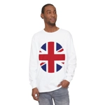Union Jack Flag Round Circle Long Sleeve T-Shirt Union Jack Flag Round Circle Long Sleeve T-Shirt