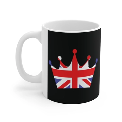 Union Jack Flag Royal Crown Coffee Mug