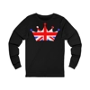 Union Jack Flag Royal Crown Long Sleeve T-Shirt