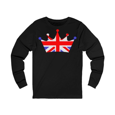 Union Jack Flag Royal Crown Long Sleeve T-Shirt Union Jack Flag Royal Crown Long Sleeve T-Shirt