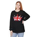 Union Jack Flag Royal Crown Long Sleeve T-Shirt Union Jack Flag Royal Crown Long Sleeve T-Shirt
