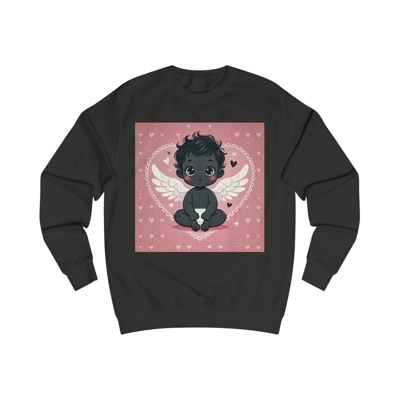 Valentines Day Cute Baby Black Angel Sweatshirt
