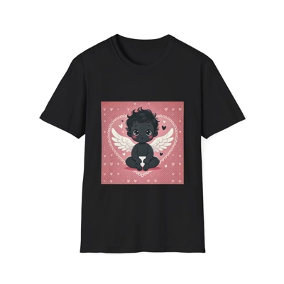 Valentines Day Cute Baby Black Angel T-Shirt