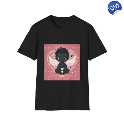 Valentines Day Cute Baby Black Angel T-Shirt