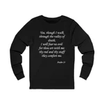 Valley Of Death Bible Verse Psalm 23 Long Sleeve T-Shirt