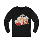 Vintage Christmas Santa Kissing Mrs Claus Long Sleeve T-Shirt