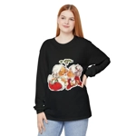 Vintage Christmas Santa Kissing Mrs Claus Long Sleeve T-Shirt Vintage Christmas Santa Kissing Mrs Claus Long Sleeve T-Shirt