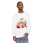 Vintage Christmas Santa Kissing Mrs Claus Long Sleeve T-Shirt Vintage Christmas Santa Kissing Mrs Claus Long Sleeve T-Shirt