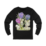 Vintage Cute Baby Bunnies And Tulips Long Sleeve T-Shirt Vintage Cute Baby Bunnies And Tulips Long Sleeve T-Shirt