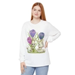 Vintage Cute Baby Bunnies And Tulips Long Sleeve T-Shirt Vintage Cute Baby Bunnies And Tulips Long Sleeve T-Shirt