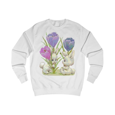 Vintage Cute Baby Bunnies And Tulips Sweatshirt