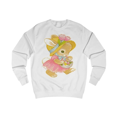 Vintage Cute Easter Day Bunny Girl Sweatshirt