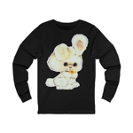 Vintage Cute White Bunny Rabbit Long Sleeve T-Shirt Vintage Cute White Bunny Rabbit Long Sleeve T-Shirt