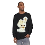Vintage Cute White Bunny Rabbit Long Sleeve T-Shirt Vintage Cute White Bunny Rabbit Long Sleeve T-Shirt