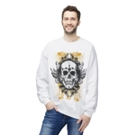 Vintage Grunge Skull Wings Yellow Lace Graffiti Sweatshirt