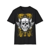 Vintage Grunge Skull Wings Yellow Lace Graffiti T-Shirt