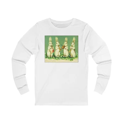 Vintage Musical Easter Bunnies Long Sleeve T-Shirt