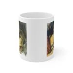 Vintage Pyramid of Skulls Classical Painting Coffee Mug